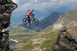 ciclista slackline