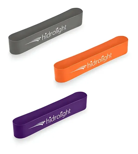Hidrolight — kit com 3 mini bands de resistências diferentes